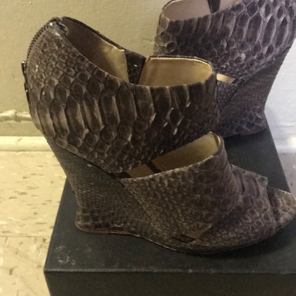 Alexandre Birman Python Wedges - image 3